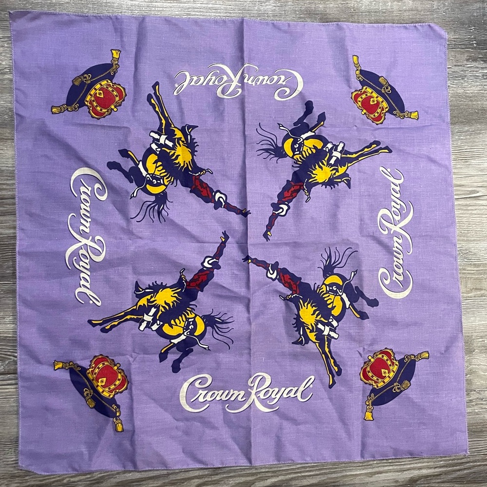 VTG Crown Royal Purple Western / Cowboy Bandana